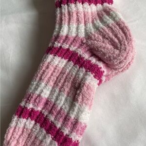 Cozy Striped Fuzzy Socks Brand New